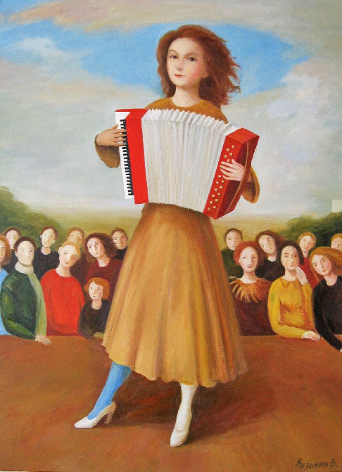 «Фея акордеона». Полотно, олія